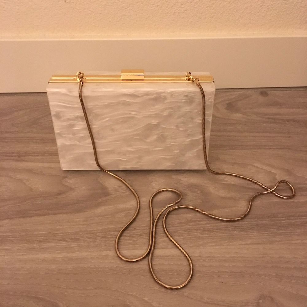 Rachel Zoe hard case clutch NEW